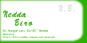 nedda biro business card